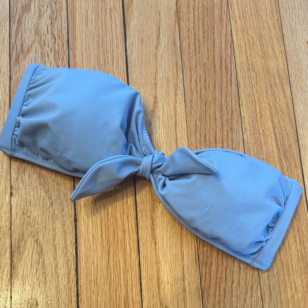 Victoria's Secret Bikini Top Light Blue Strapless Lined S